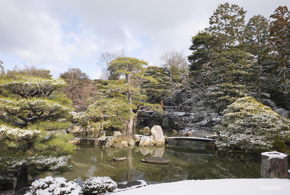 雪の桂離宮参観