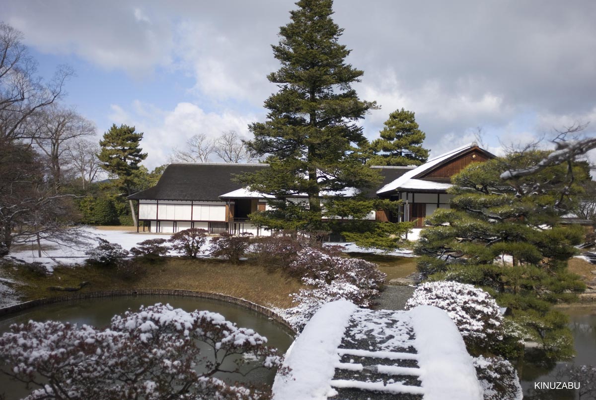 雪の桂離宮参観