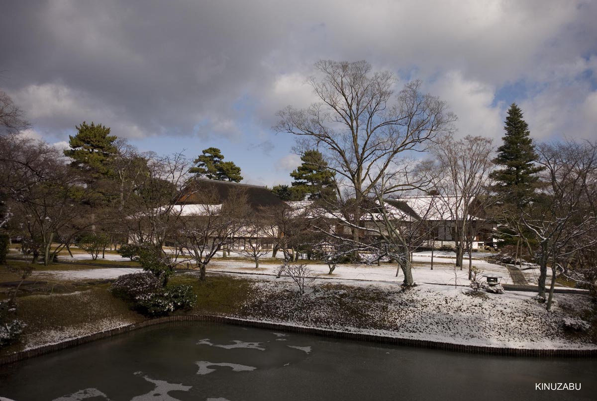 雪の桂離宮参観