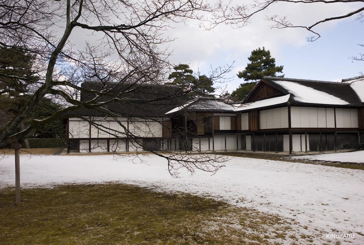 雪の桂離宮参観