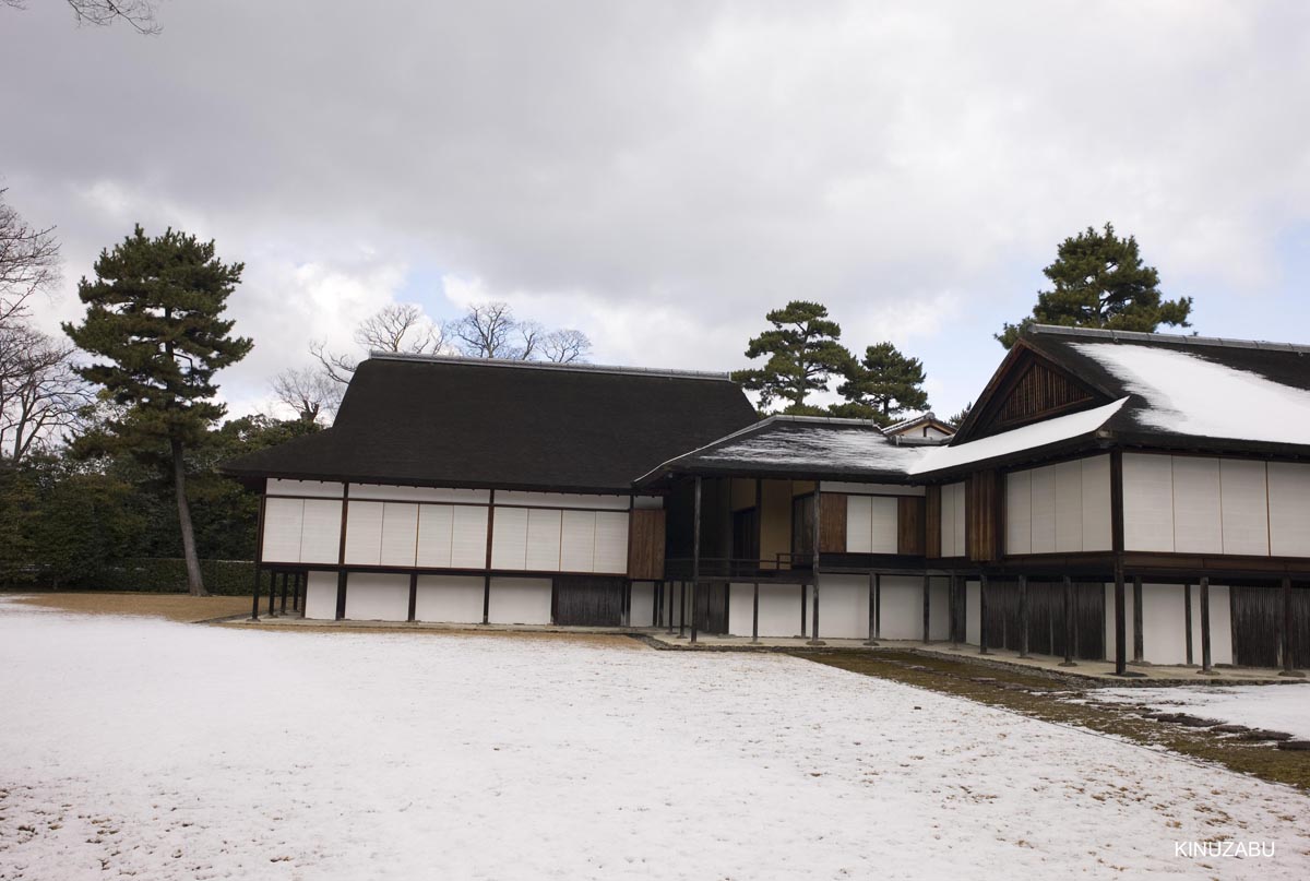 雪の桂離宮参観