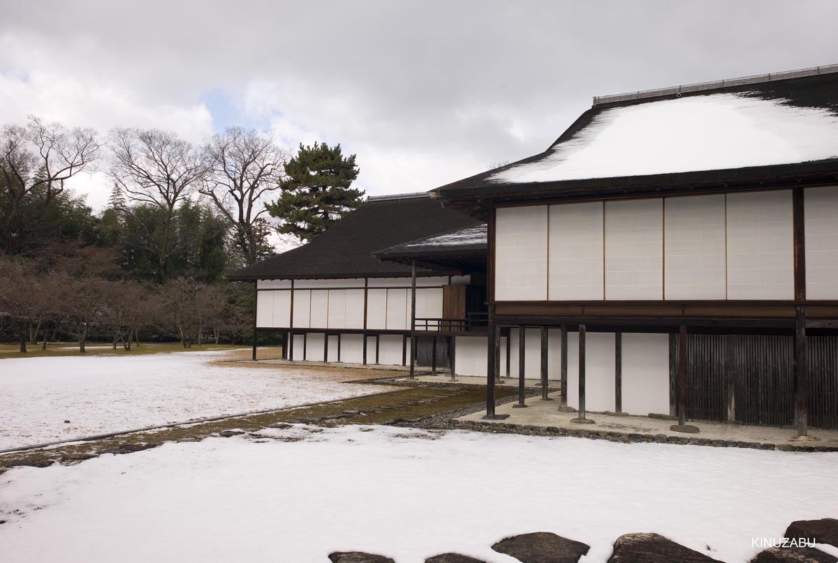 雪の桂離宮参観