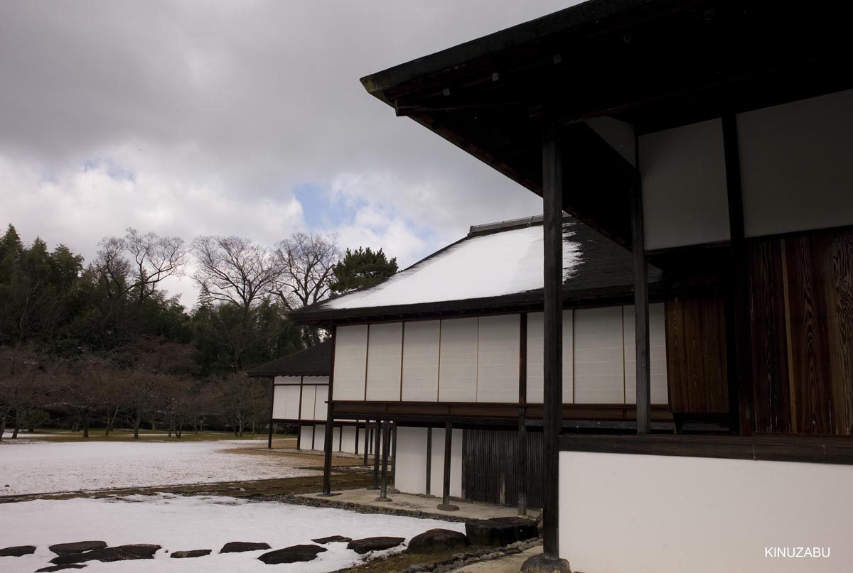 雪の桂離宮参観